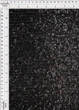 Sequin Embroidered Mesh Knit Black Fabric