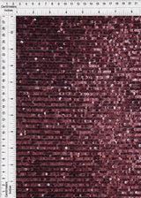 Sequin Embroidered Knit Wine Fabric