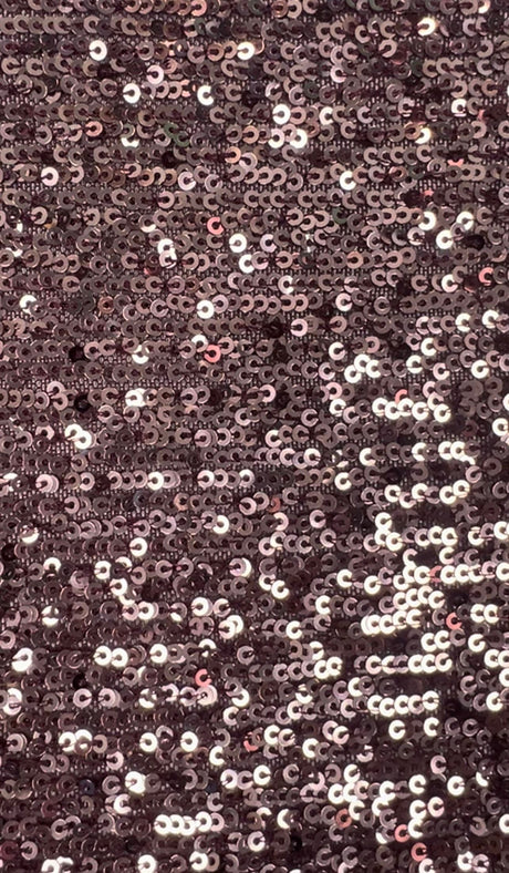 Sequin Embroidered Knit Wine Fabric