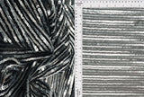 Sequin Embroidered Lace Knit Black Silver