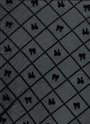 1 yarda de tela de malla con flocking conversacional para corbata de moño, 56/57'' de ancho, mezcla de poliéster y spandex