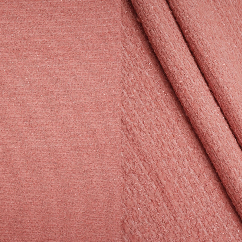 Boucle Knit Wool Blend Lurex Fabric