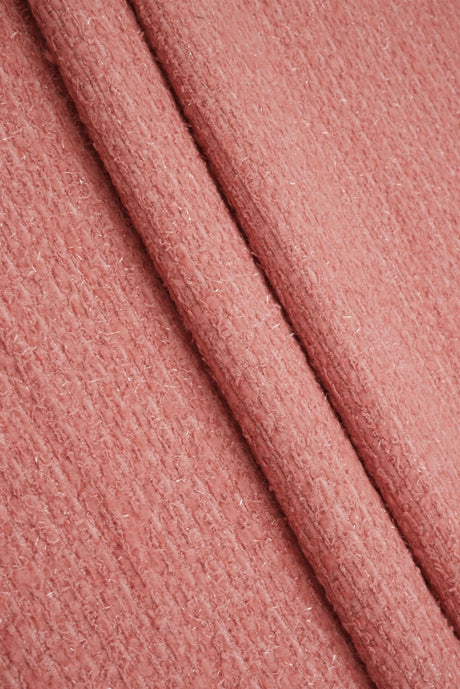 Boucle Knit Wool Blend Lurex Fabric