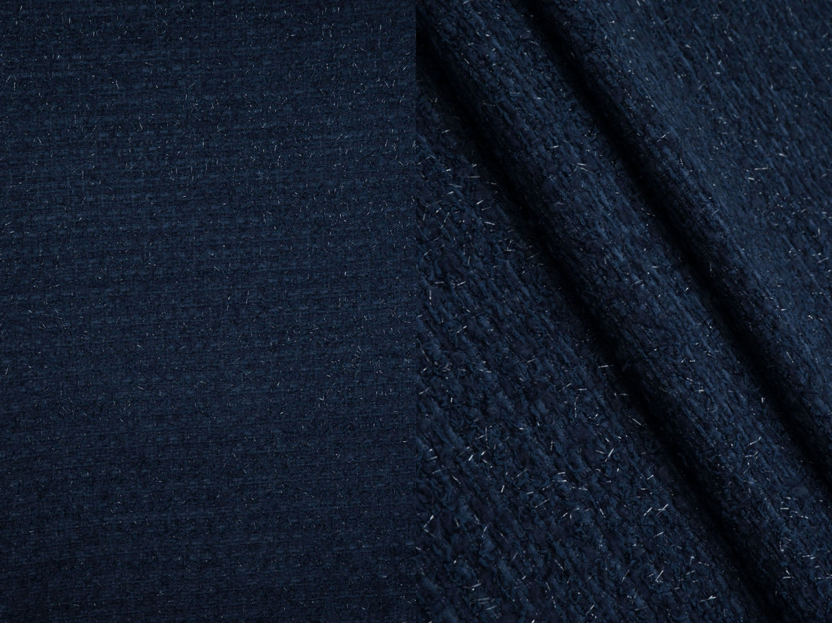 Boucle Knit Wool Blend Lurex Fabric
