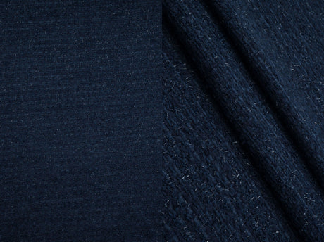 Boucle Knit Wool Blend Lurex Fabric