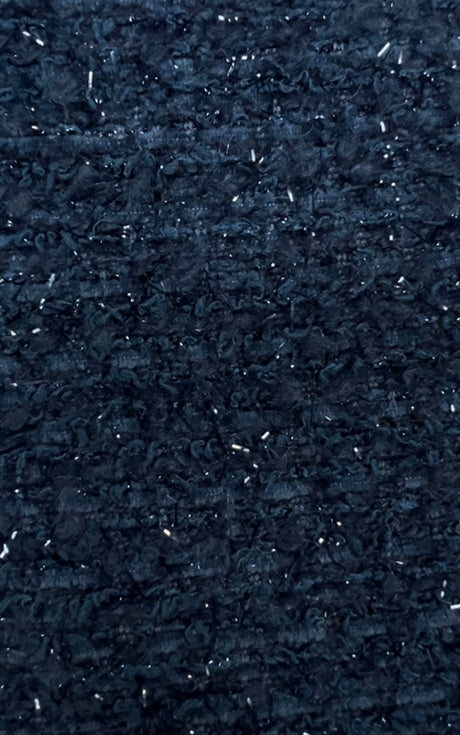 Boucle Knit Wool Blend Lurex Fabric