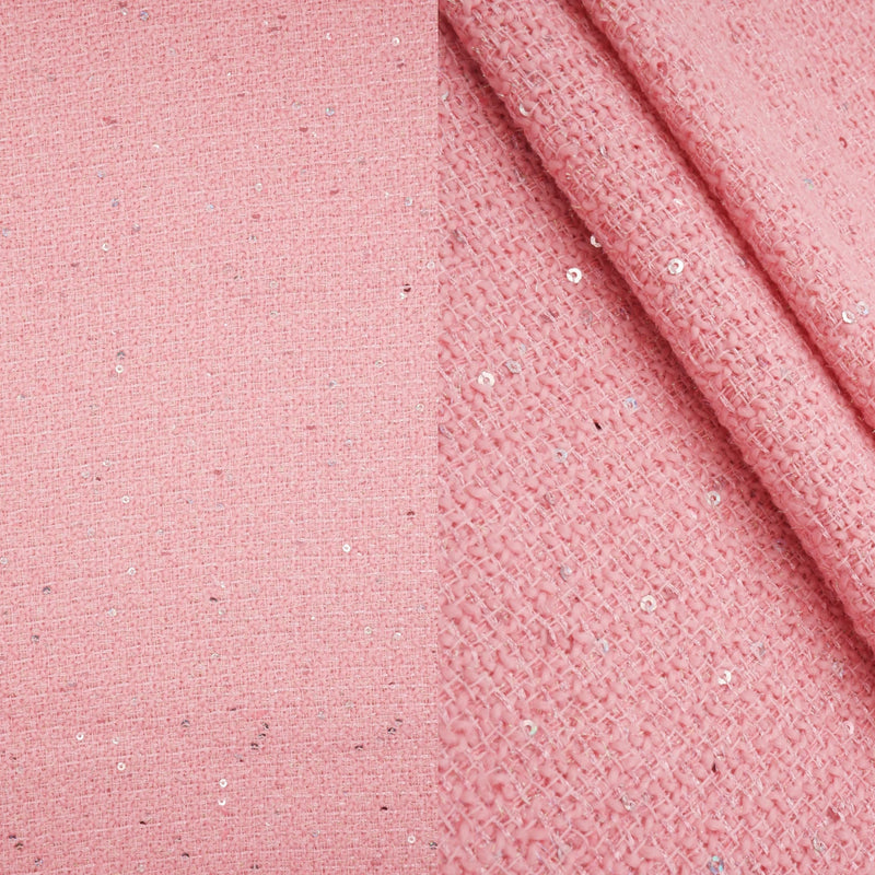 Sequin Lurex Boucle Knit Fabric