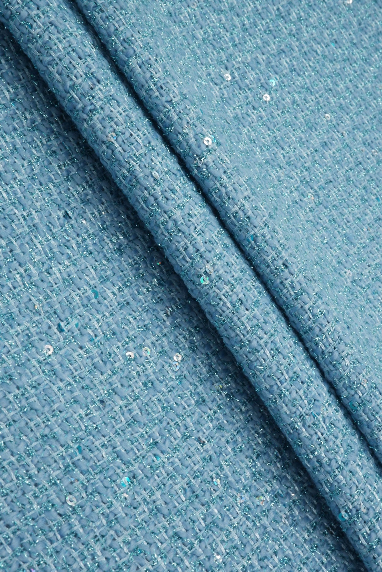Sequin Lurex Boucle Knit Fabric