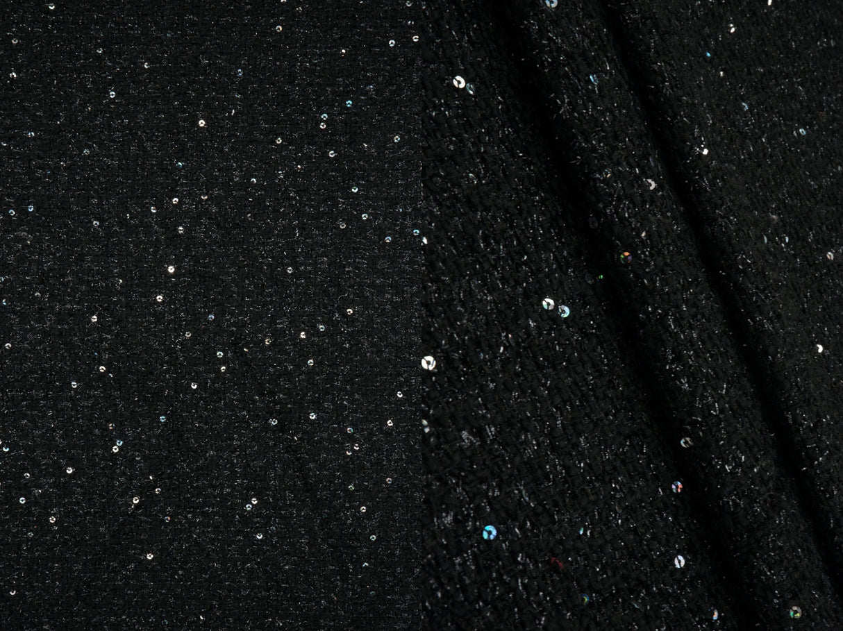 Sequin Lurex Boucle Knit Fabric