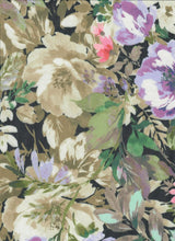 Floral Digital Mesh Fabric Lightweight Stretch Sheer, 54” Wide Polyester Spandex