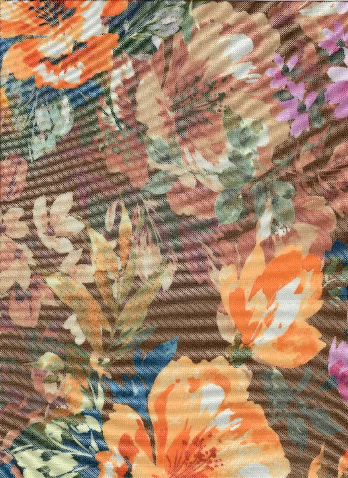 Floral Digital Mesh Fabric Lightweight Stretch Sheer, 54” Wide Polyester Spandex