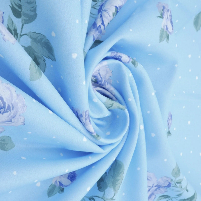 1 Yard Floral Geo Digital Print Poly Cey Fabric, 58/59'' Wide 100% Polyester