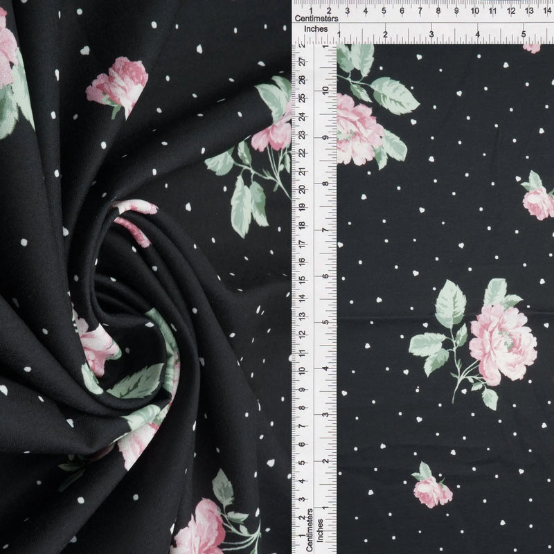 1 Yard Floral Geo Digital CEY Print Woven Fabric Lightweight Polyester 58/59 Inches Wide
