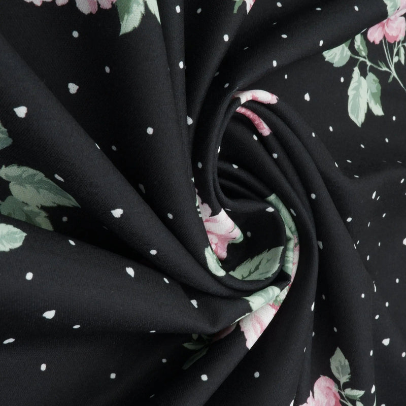 1 Yard CEY Floral Geo Digital Print Fabric, 58/59'' Wide 100% Polyester