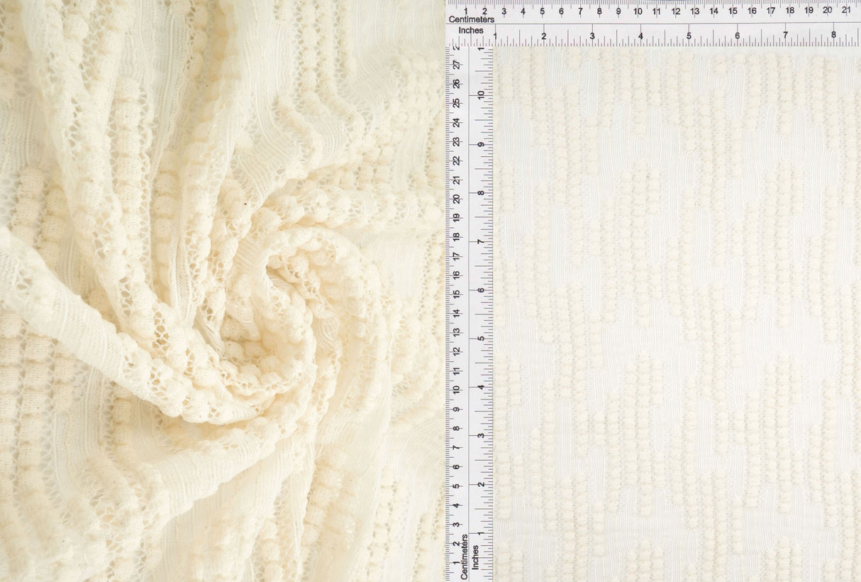 Bubble Lace Fabric Solid Black