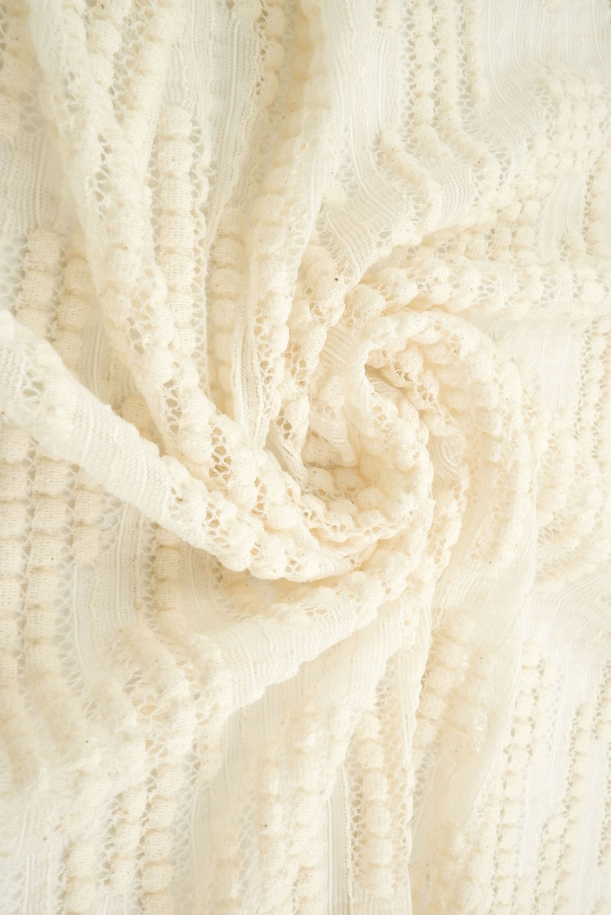 Bubble Lace Fabric Solid Black