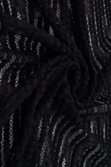 Bubble Lace Fabric Solid Black