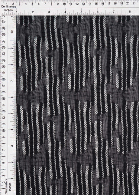 Bubble Lace Fabric Solid Black