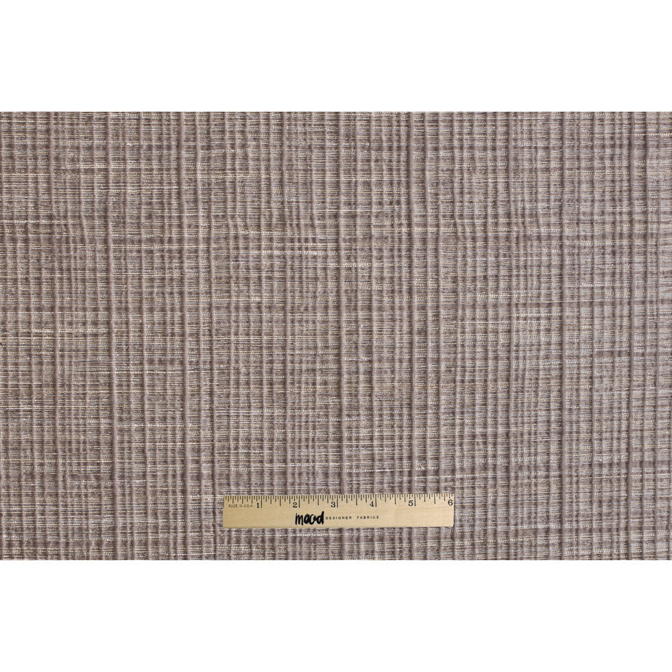 Light Gray Textured Grid Blended Linen Woven