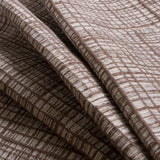 Mocha Textured Grid Blended Linen Woven