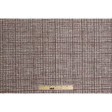 Mocha Textured Grid Blended Linen Woven