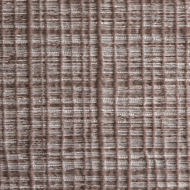 Mocha Textured Grid Blended Linen Woven