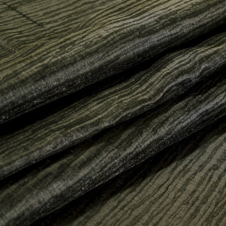 Dark Gray Organic Stripes Polyester-Cotton Woven