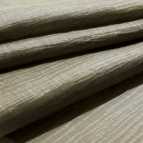 Beige Organic Stripes Polyester-Cotton Woven