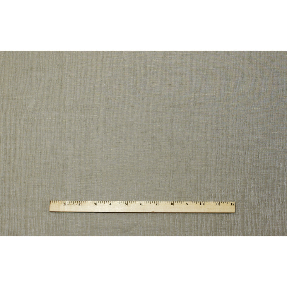 Beige Organic Stripes Polyester-Cotton Woven
