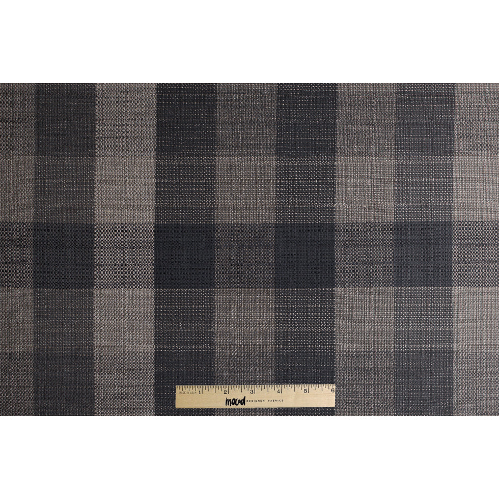 Dark Gray Buffalo Checks Blended Woven