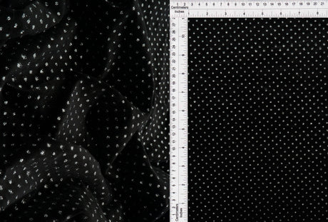 Velvet Polka Dot Glitter Stretch Knit Fabric