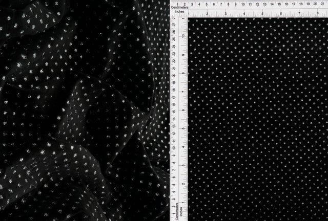 Velvet Polka Dot Glitter Stretch Knit Fabric