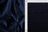 Velvet Polka Dot Glitter Stretch Knit Fabric