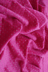 Velvet Polka Dot Glitter Stretch Knit Fabric