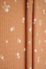 1 Yard Polyester Rayon Spandex Pointelle Ditsy Rib Print Fabric 58/60" Width