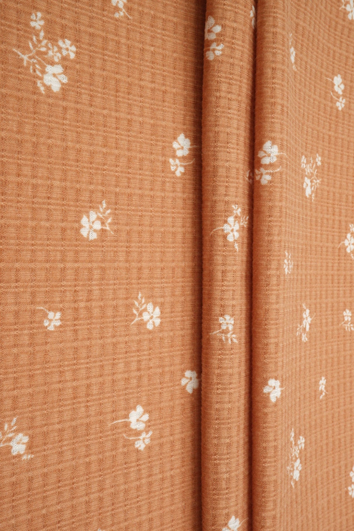 Pointelle Floral Stretch Knit Fabric