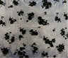 Floral Flocking Mesh Black