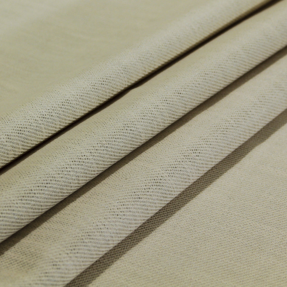 Beige Cotton Blended Serge Twill