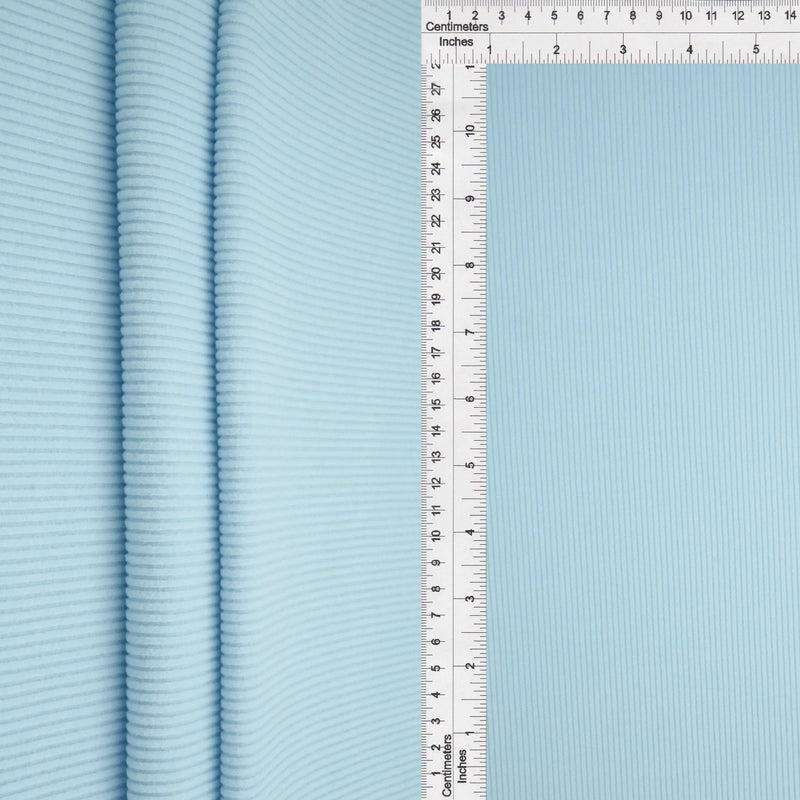 1 Yard Cool Cotton Fleece Rib Solid Fabric 260 GSM Polyester Spandex 54/56" Width