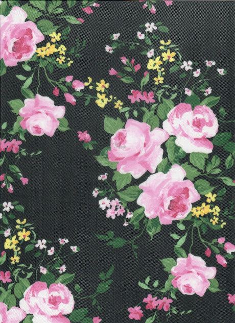 Floral Printed Mesh Fabric