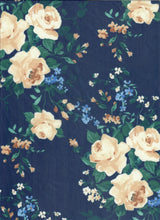 Floral Printed Mesh Fabric