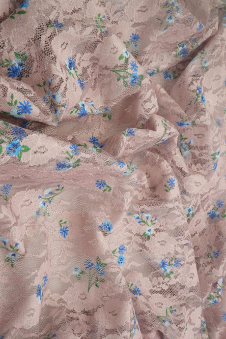 Floral Printed Lace Fabric