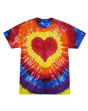 Camiseta juvenil teñida anudada con formas
