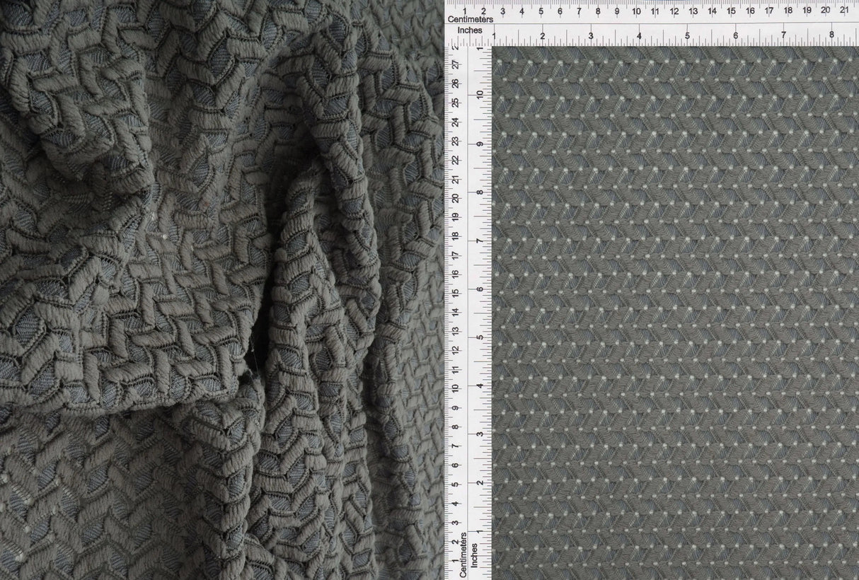 1 Yard Crochet Lace Fabric, 58/60? Wide Polyester Spandex Blend