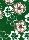Floral DTY Stretch Knit Fabric Green