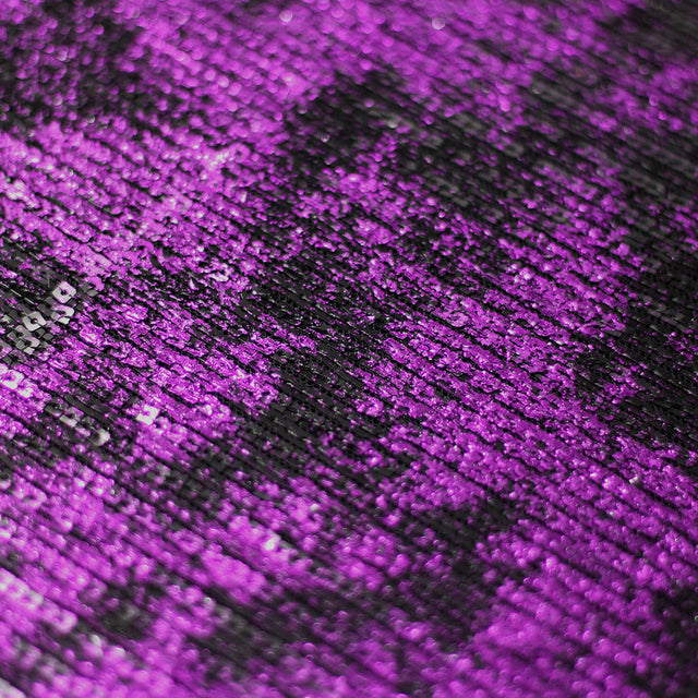 Dusted Sequins Nylon Spandex Fabric - Purple Black/Silver Black/Gold Black/Red Black, Round Sequins, 52/54" Width (1 Yard)
