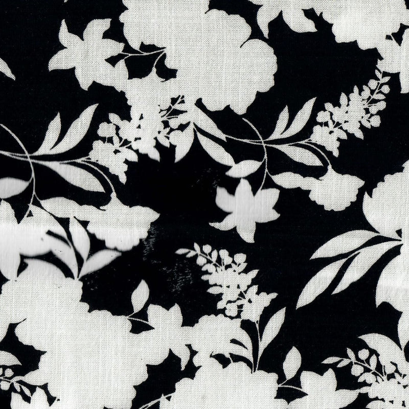 Floral Linen Slub Rayon Woven