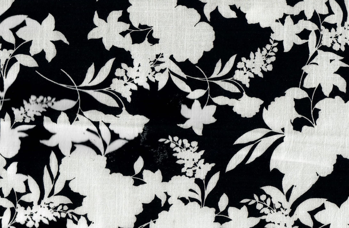 Floral Linen Slub Rayon Woven