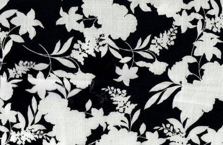 Floral Linen Slub Rayon Woven