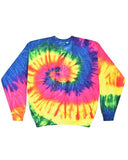 Sudadera de forro polar teñida anudada con cuello redondo